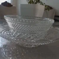 کاسه و بشقاب پذیرایی قدیمی آمریکایی و پارچ و لیوان