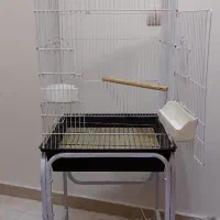 قفس1033 سفید همراه پایه قابل تنظیم