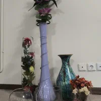 ۳تا گلدون بزرگ ۳تا گلدون(با گل ها) کوچک ۱تنگ ماهی