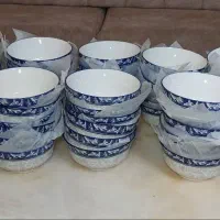 کاسه آبگوشت خوری قوری آبی کفگیر و روغن گیر