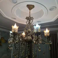 لوستر برنجی ۶ شعله