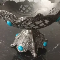 شکلات خوری  وظرف پایه دارسیلور