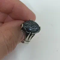 انگشتر نقره نگین حدید