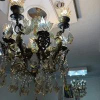 دو عدد لوستر برنجی