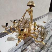 یک عدد لوستر برنز آبکاری طلا مهر افروز