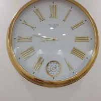 ساعت دیواری استیل طلایی