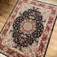 قالیچه دستبافت علیا تبریز ۶۰ رج ابریشم نو و آکبند