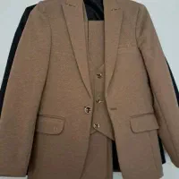 کت و شلوار و جلیقه پسرانه رنگ شکلاتی