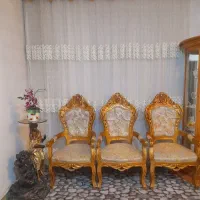 مبل سلطنتی تمام چوب راش منبت کاری شده نه نفره