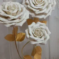 گل فومی کرم طلایی مخصوص جهیزیه