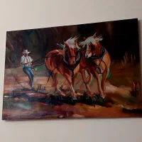 فروش  تابلو نقاشی رنگ روغن و سیاه قلم