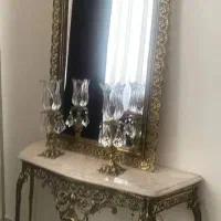 اینه شمعدان تمام برنز سنگین