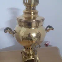 سماور طلایی زغالی
