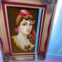 سه عدد تابلوفرش دستباف گل ابریشم