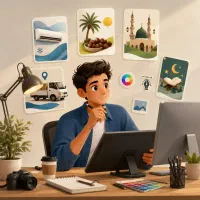 ساخت عکس برای پوستر مشاغل تون وعکس اتلیه ای بچه ها