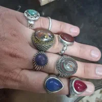 انگشتر نقره تکی و تعداد