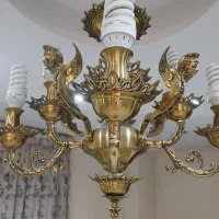 ۲عدد لوستر طرح فرشته سنگین برنز قدیمی