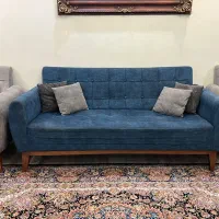 مبل راحتی 7 نفره رنگ طوسی سرمه ای