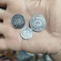 سه عدد سکه ۲۵-۱۰-۵ دینار نیکل