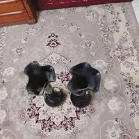 دونه. ای. گلدان مشکی بزرگ کارکرده فروشی