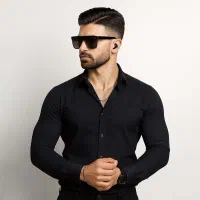 پیراهن مردانه سفید و مشکی