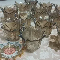 ۱۶ لاله کریستال و گوشواره شامپاینی خارجی