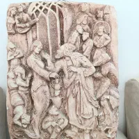قاب هنری گچی برجسته