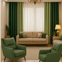 پرده پانچ  آماده،  تنوع رنگ بالا تحویل درلحظه خرید