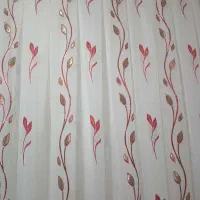 پرده حریر طرح دار زرشکی دوخته نشده نو نو 8 متر نیم