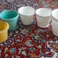 گلدان سفالی و پلاستیکی۱۰عدد
