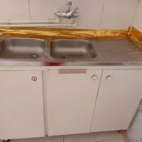 کابینت گالوانیزه سینک دوقلووشیرظرفشوی اهرمی سالم