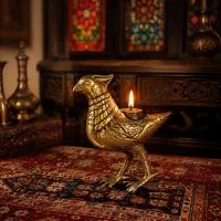 چراغ پیسوز برنجی طرح پرنده