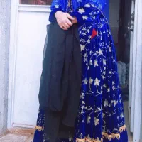 مخمل آبی ابریشمی نو