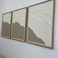 تابلو سه تایی تکسچر موج