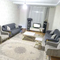 مبلمان 8نفره تختخواب شو مبل تخت شو طوسی طلایی