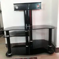 میز تلویزیون شیشه ای دودی