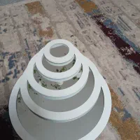آینه سفید ۵تایی گرد.