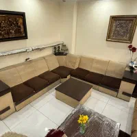 مبل راحتی ال ۷ نفره با میز ۴ گوش