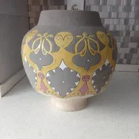 گلدان سرامیک قدیمی تاریخ دار