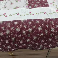 روتختی دونفره تیکه دوزی خارجی با دو روبالشی . نو