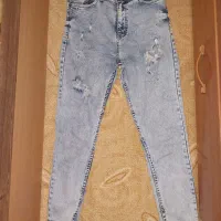 شلوار لی زاپدار نو سایز 36 لیبلدار