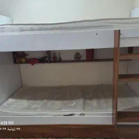 تخت خواب سفارشی ۲ طبقه همراه با ۲ تشک و تخفیف