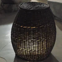 آباژور حصیری بزرگ با سنگ نمک