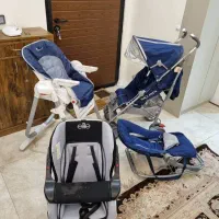 کالسکه و کریر و صندلی غذا و ماشین کودک انگلیسی