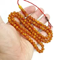 تسبیح کهربا تراش پارسا مهر دار