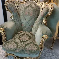 مبلمان پذیرایی و ناهار خوری ده نفره و دو عدد عسلی