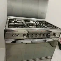 گاز ۵شعله و فرداروجوجه گردان تمام استیل ایتالیایی