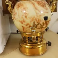 سماور برنجی با قوری طلایی