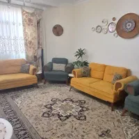 مبل راحتی ۷ نفره با چوب راش و پارچه ترک