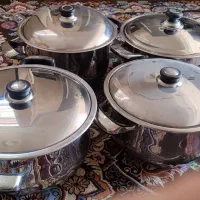 ۴قابلمه استیل اصل قدیمی